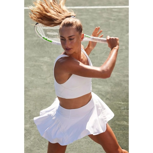 New Free People Movement Pleats and Thank You Skort Skirt Tennis White Large - Picture 12 of 12
